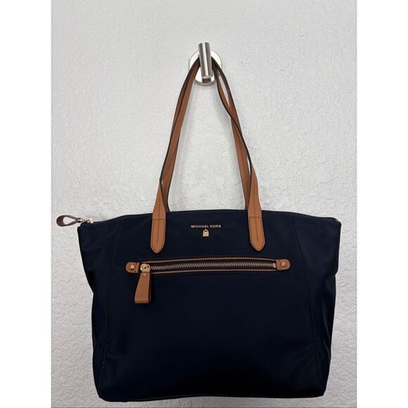 MICHAEL Michael Kors Kelsey Top-Zip Medium Tote Navy Blue - Picture 3 of 12